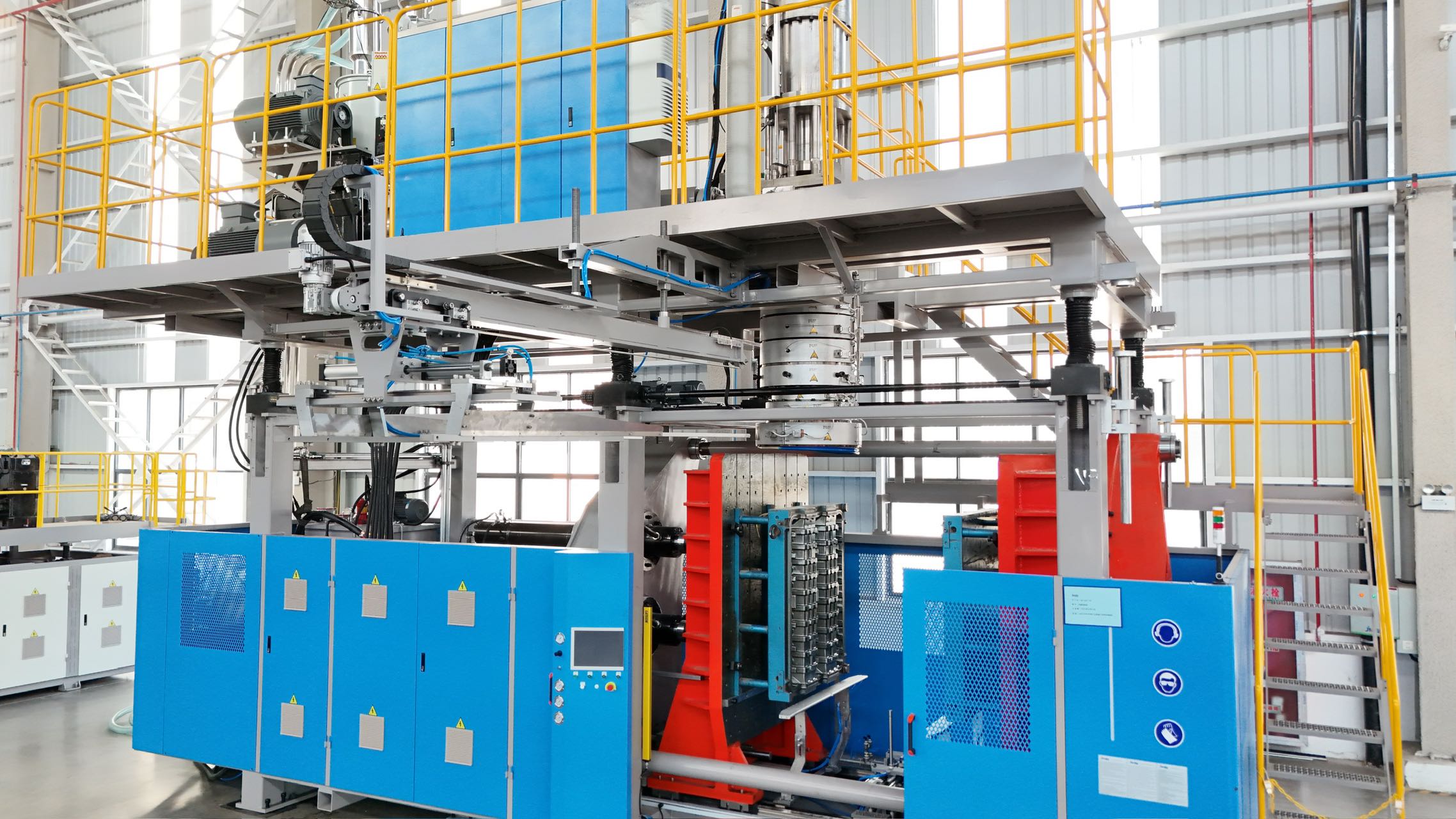 Máquina de moldeo por soplado Jwell 500L/1000L para HDPE industrial de nueve patas/hueco/palet moldeado por soplado monolítico