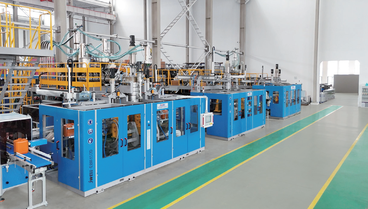 Máquina de moldeo por soplado Jerrycan de contenedores químicos de alta velocidad de tipo continuo completamente eléctrica de 30 litros 