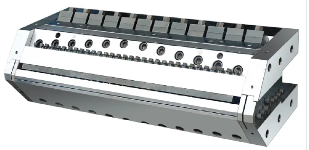 Troquel de l&aacute;minas de coextrusi&oacute;n en molde para fabricaci&oacute;n de l&aacute;minas de precisi&oacute;n