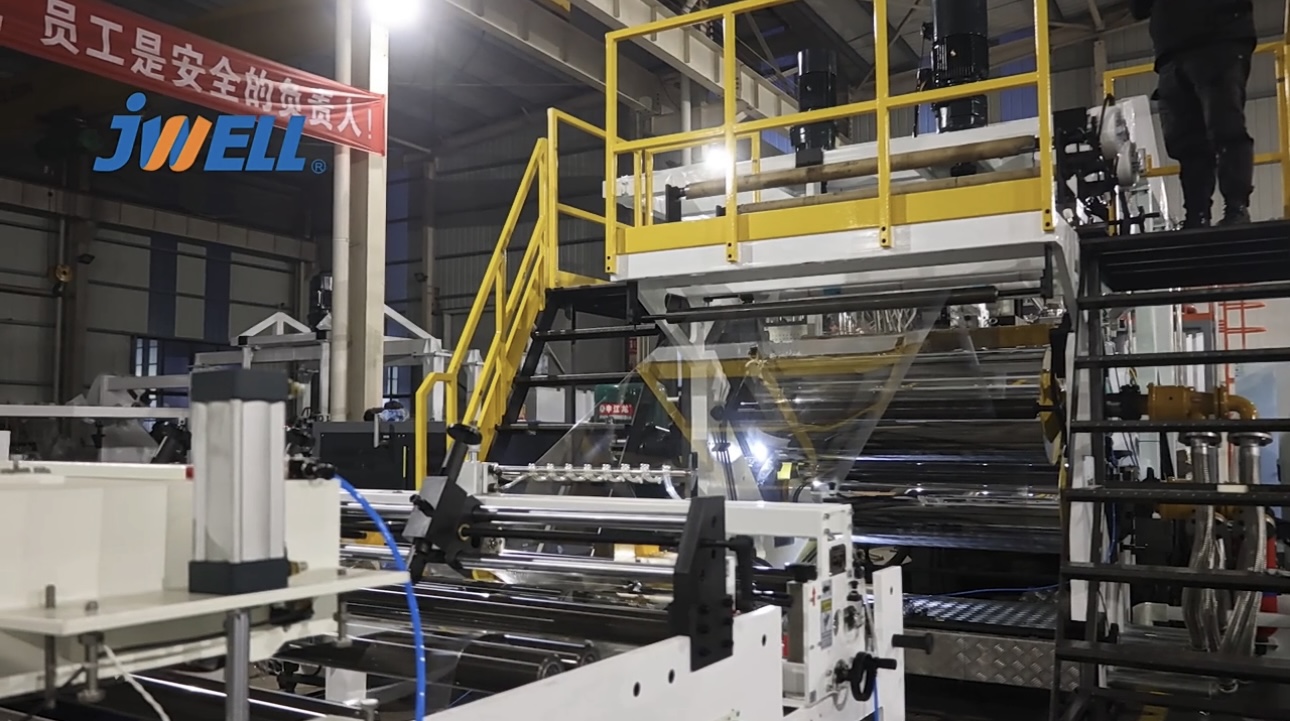 Extrusora de un solo tornillo Jwell, máquina extrusora de láminas de PET/PLA, máquina extrusora de plástico de alta capacidad