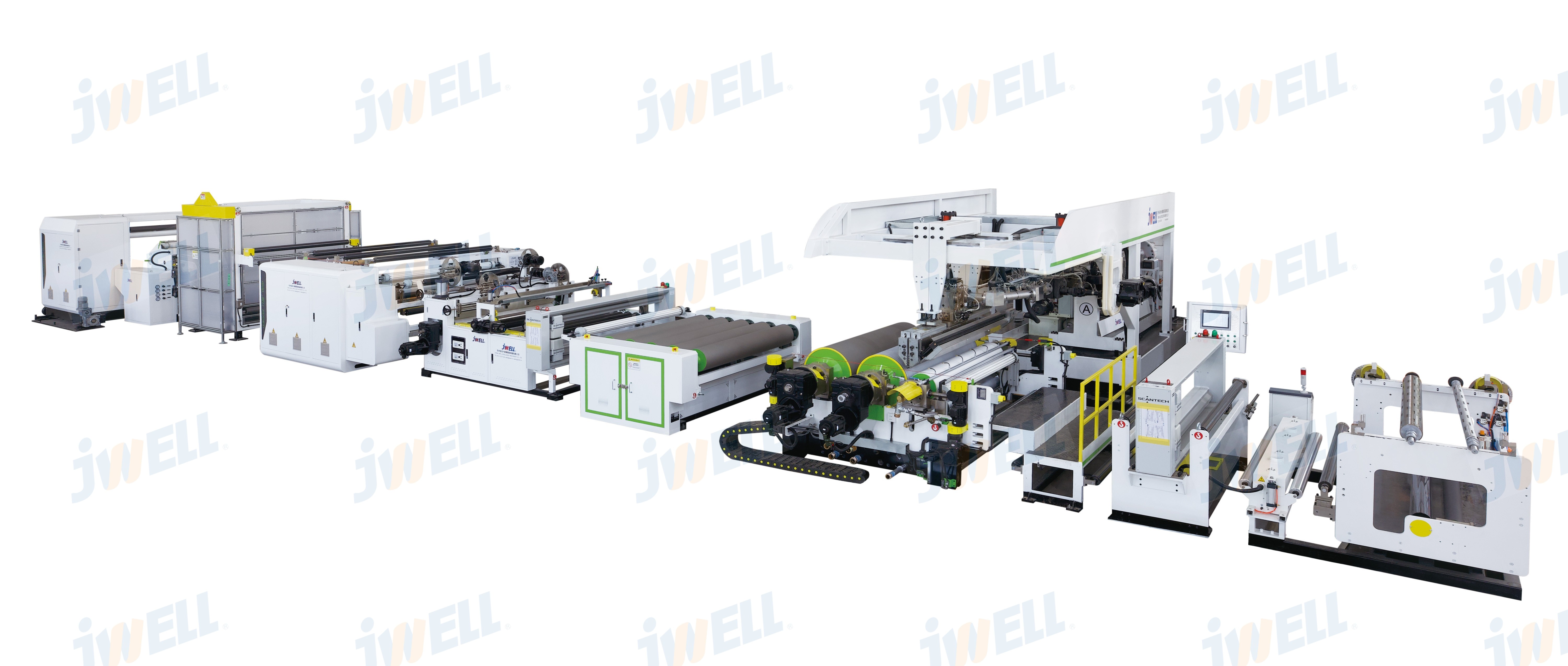 Línea de máquina de extrusión de película de laminación de fundición de Jwell TPU máquina extrusora compuesta en línea