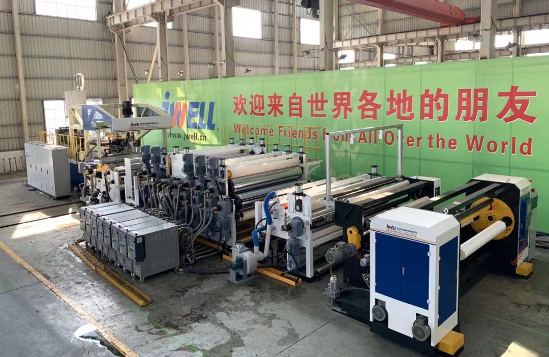Línea de extrusión de láminas de papel de piedra PE | Máquina de fabricación de papel de piedra de alta eficiencia Jwell